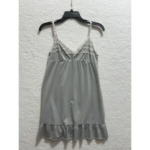 Laura Ashley Women's Striped Lace Trim Cami‎ Slip Dress Loungewear Size M